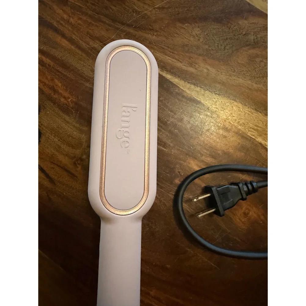 L'ange Le Vite Hair Straightening Brush Blush Pink Ceramic Ionic Heated Brush